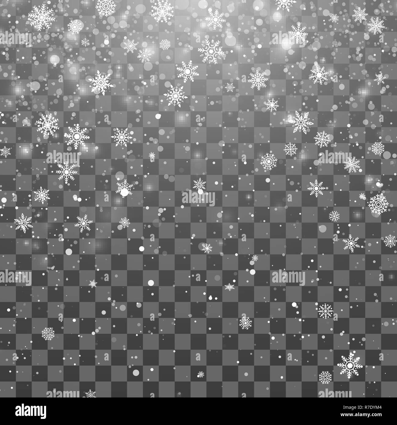Snowflakes Confetti Falling Snow Vector Background Stock Vector