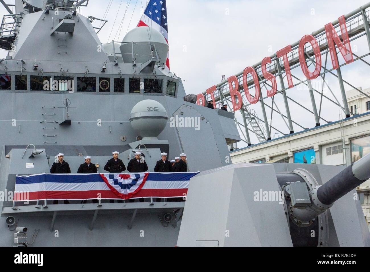 Boston Dec 1 2018 The Crew Of The Navys Newest Arleigh - 