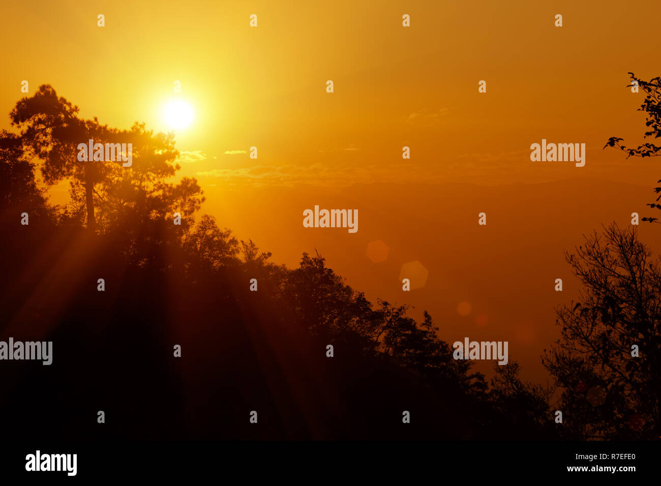 Mountains in the sunset Stock Photo - Alamy