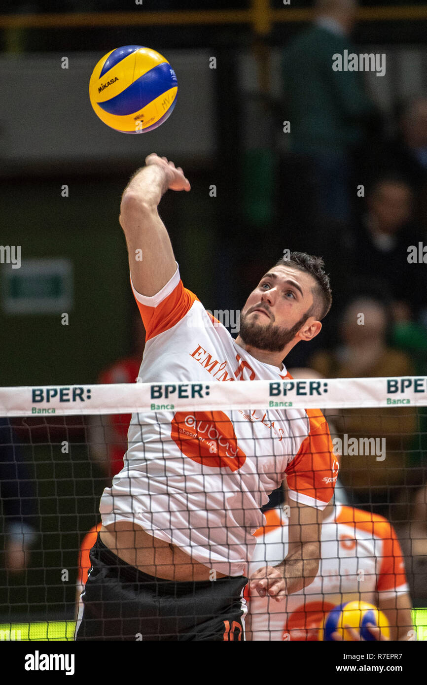 Modena, Italy. 8th Dec 2018. Andrea Mattei of Siena during the Italian