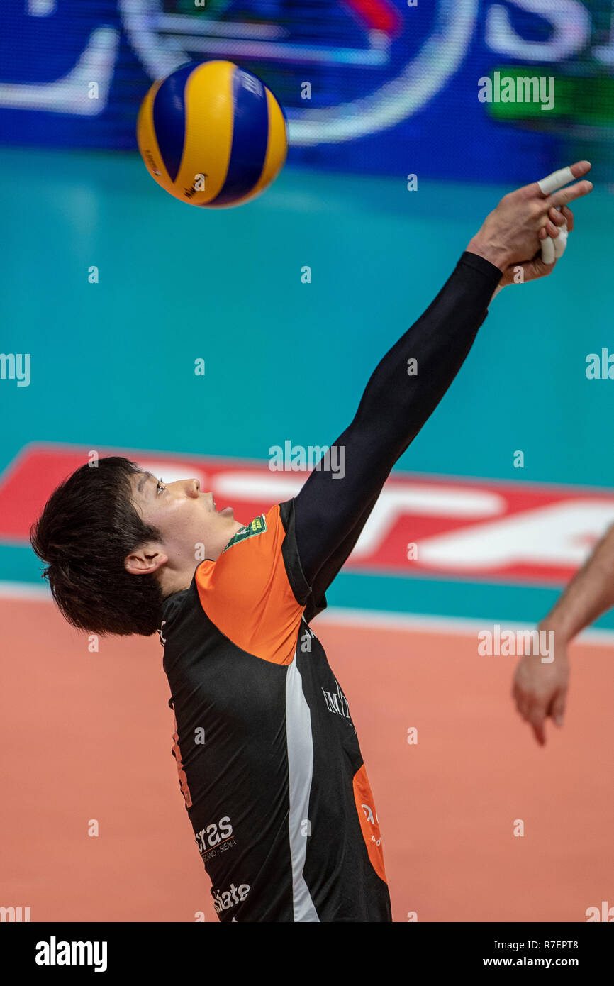 Modena, Italy. 8th Dec 2018. Yuki Ishikawa of Siena during the Italian