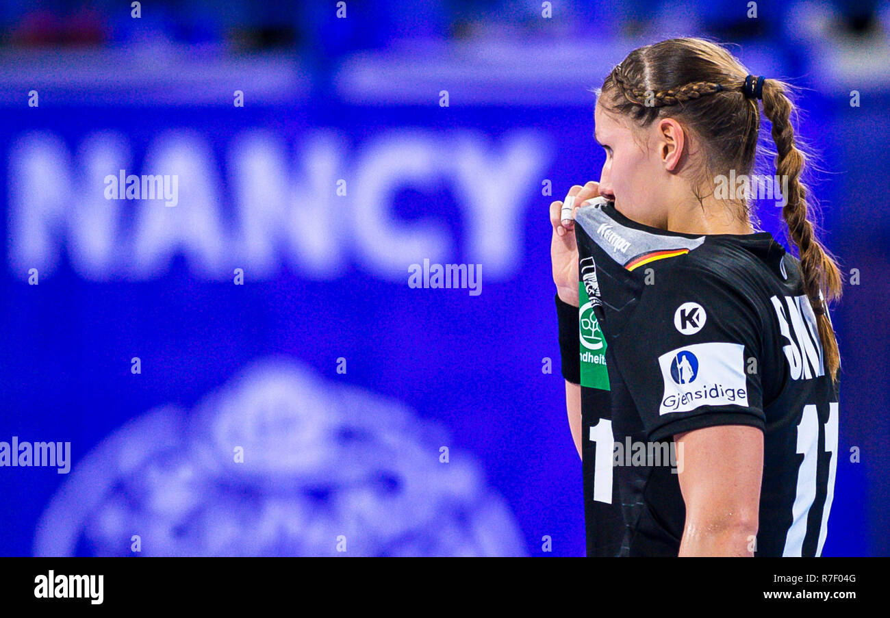 09 December 2018, France (France), Nancy: Handball, women: EM, Hungary - Germany Main Round, Group 2, 2nd Matchday at the Palais des Sports. Germany's Xenia Smits after the game. Photo: Marco Wolf/wolf-sportfoto/dpa Stock Photo