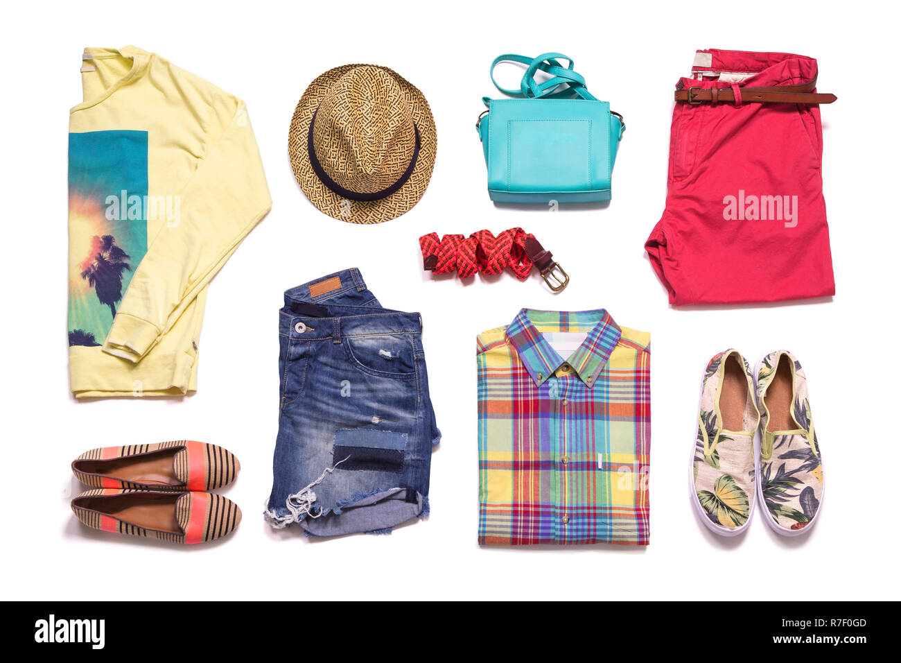 Collection summer clothes Stock Photo Alamy
