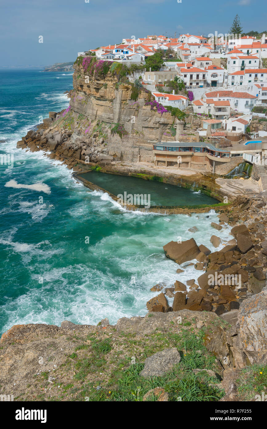 Seaside town Azenhas do Mar, Sintra, Lisbon Coast, Portugal Stock Photo