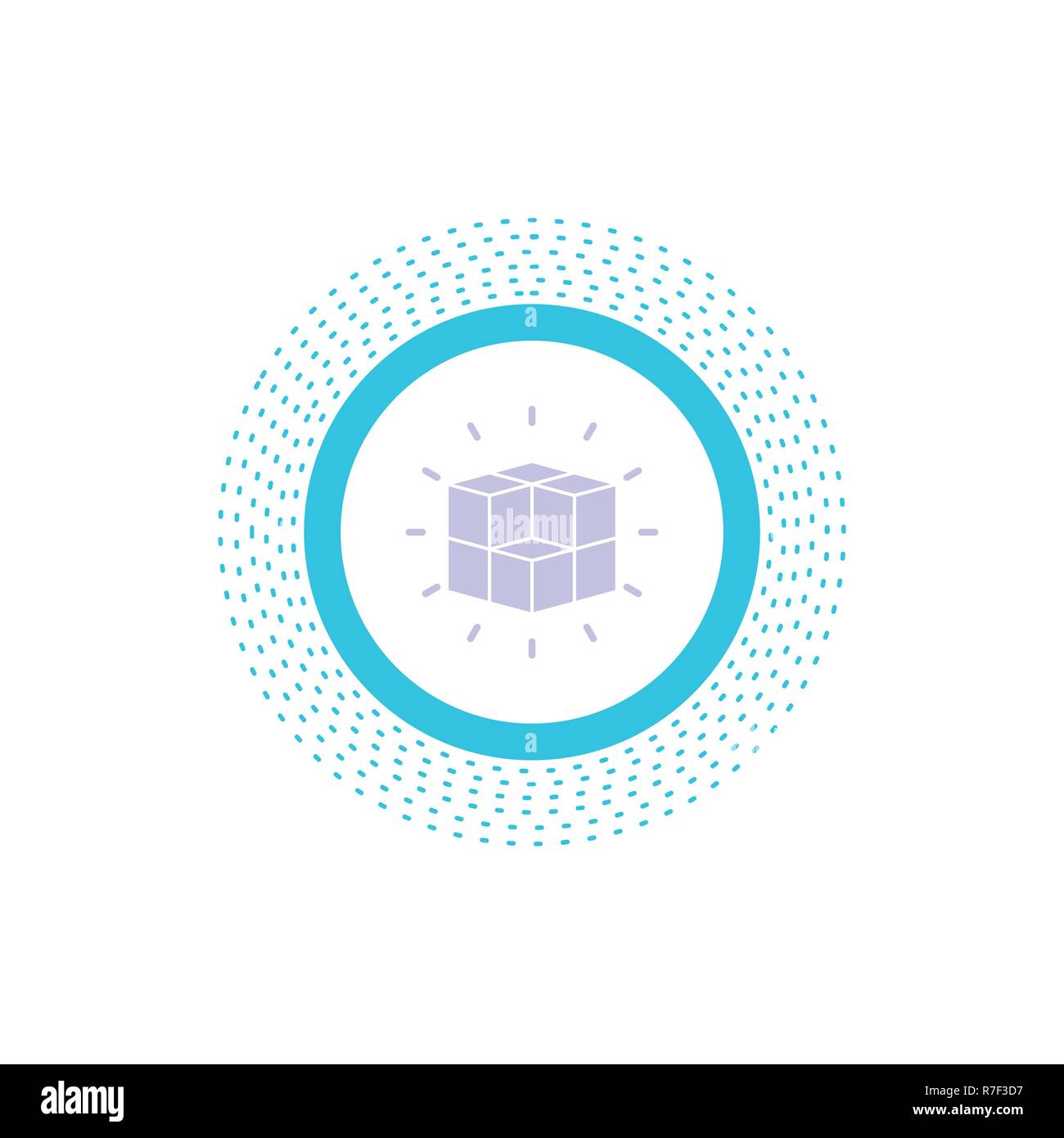 box, labyrinth, puzzle, solution, cube Glyph Icon. Vector isolated