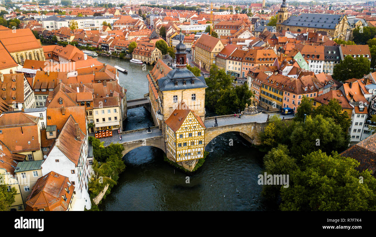 Old town hall or Altes Rathaus, Bamberg, Bavaria, Germany Stock Photo