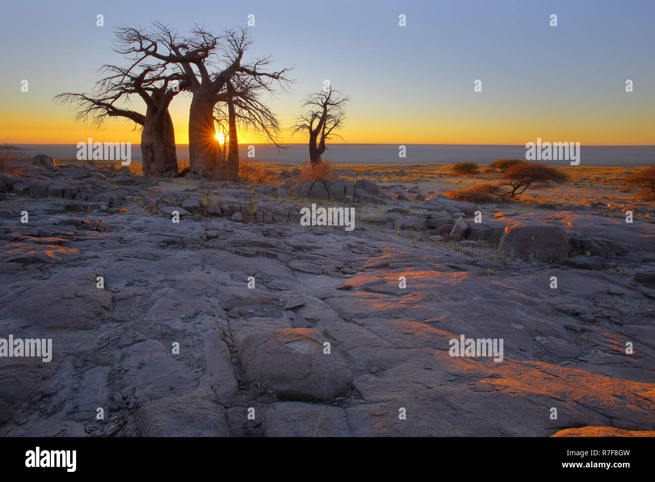 Kubu Island Sunrise Stock Photo