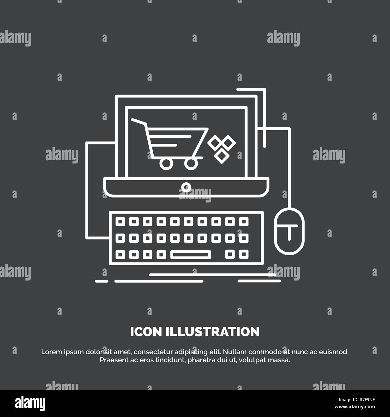Cart, online, shop, store, game Icon. Line vector symbol for UI and UX,  website or mobile application Stock Vector Image & Art - Alamy