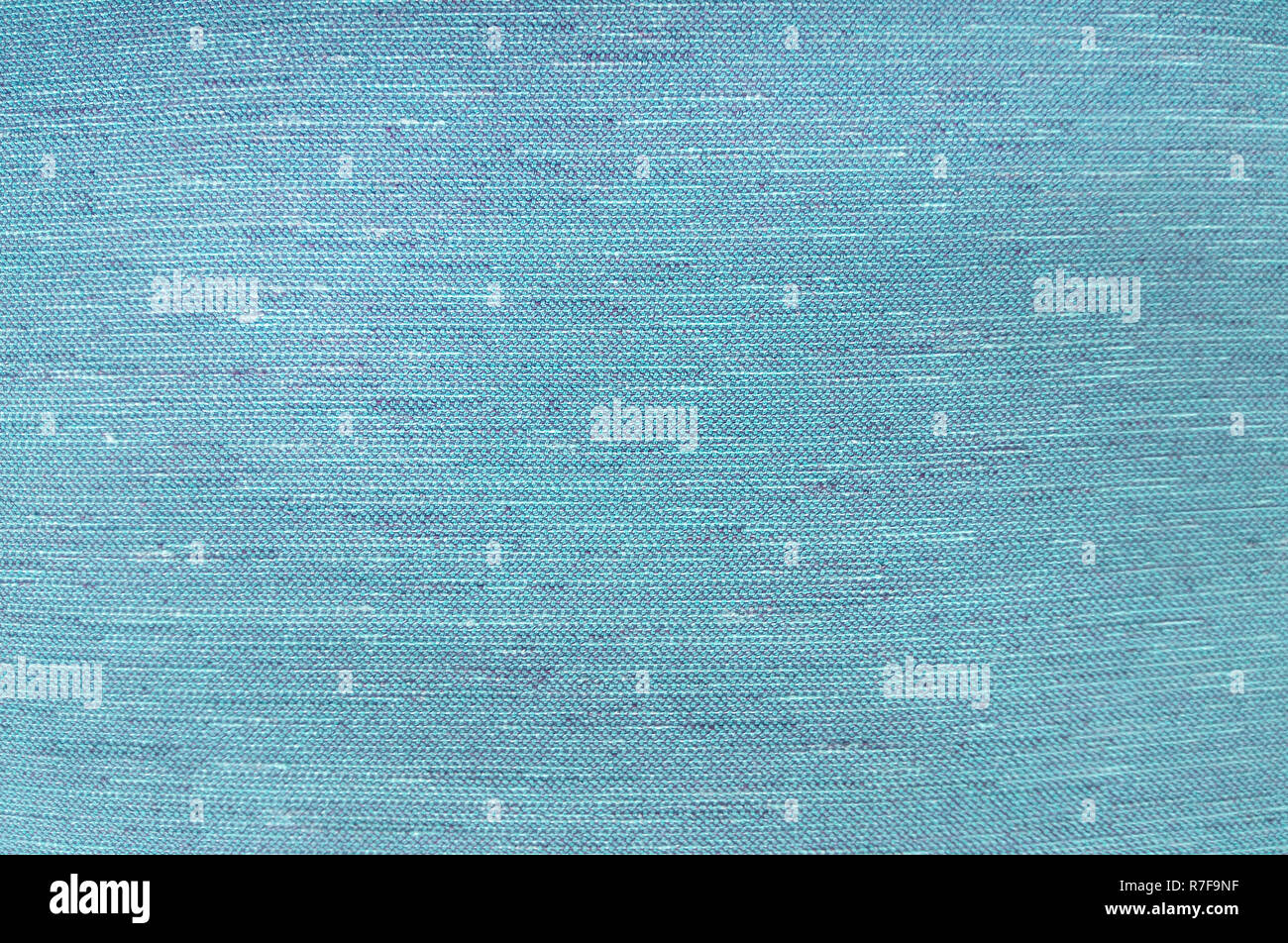 Light blue linen cotton fabric texture, canvas background Stock Photo