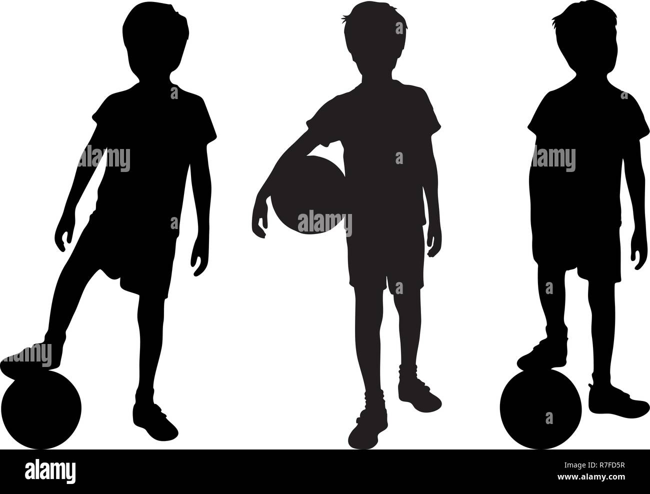 boy with ball Stock Vector Image & Art - Alamy