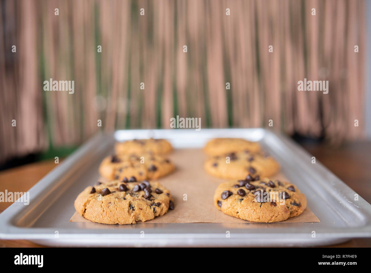 Gluten free cookies with all gluten free ingredients on service tray Stock Photo