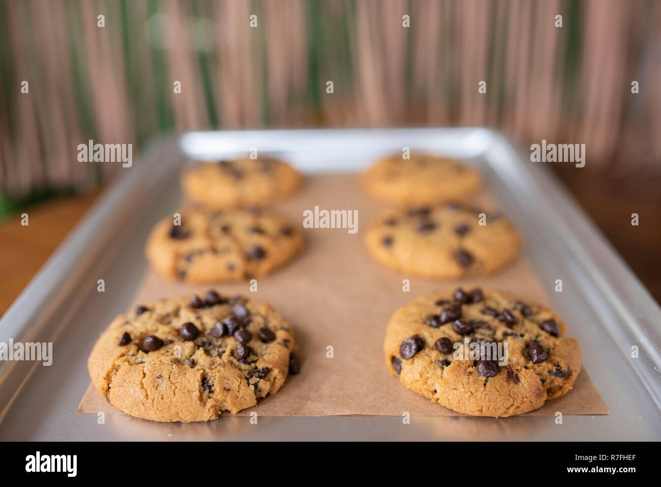 Gluten free cookies with all gluten free ingredients on service tray Stock Photo