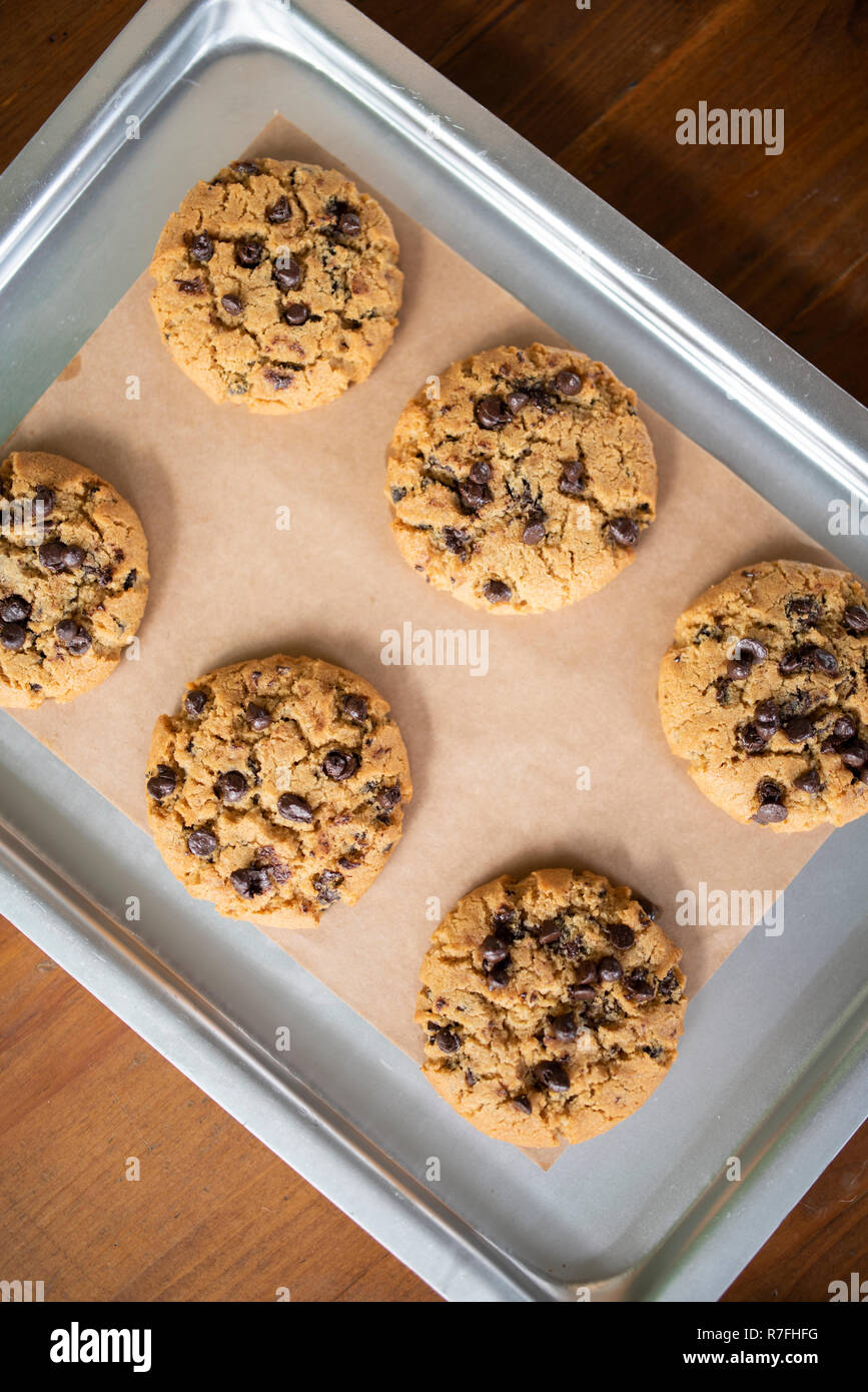 Gluten free cookies with all gluten free ingredients on service tray Stock Photo