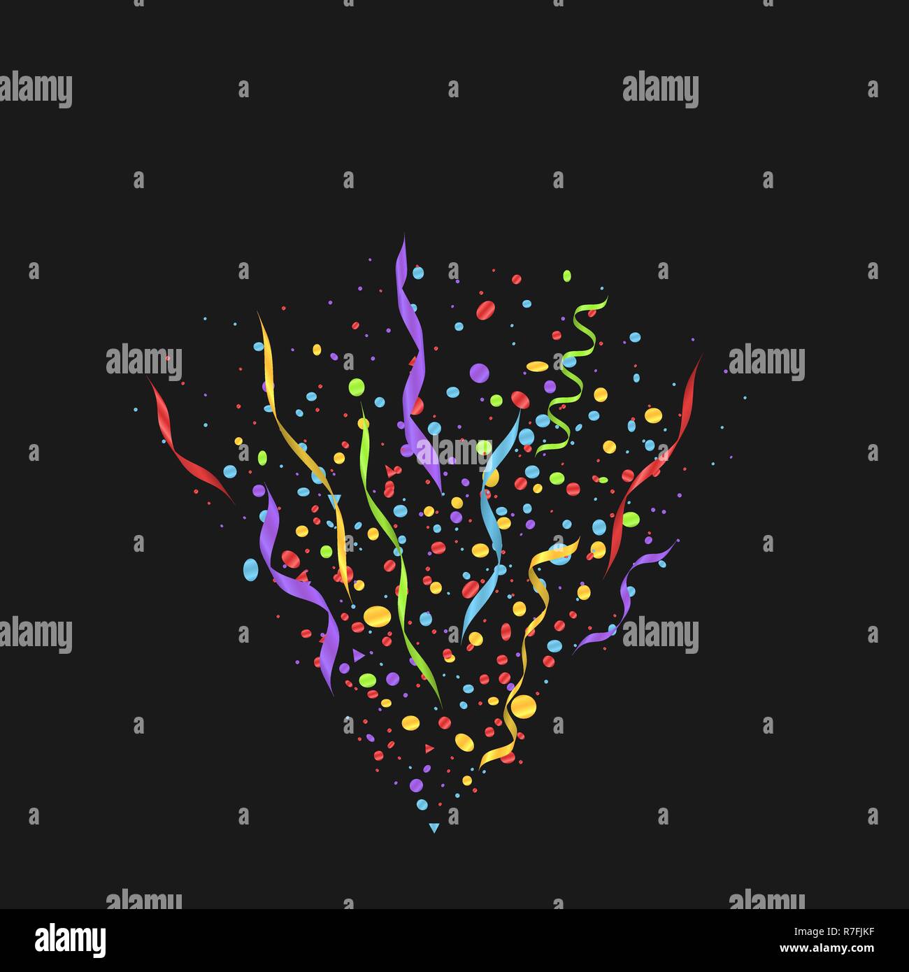 Falling Ribons Colorful ribbons festive background. Abstract backdrop with many ...