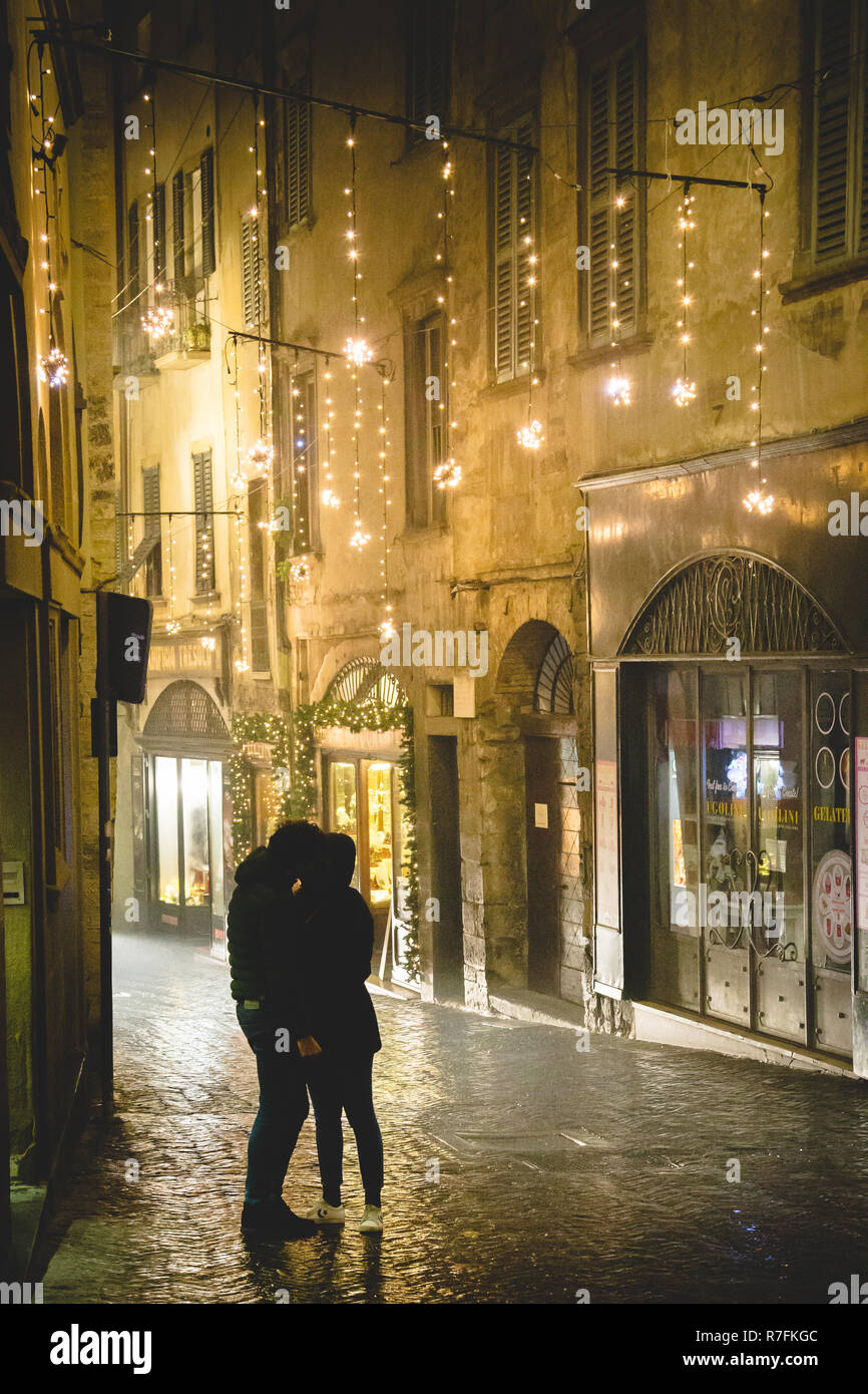 Christmas kiss Stock Photo