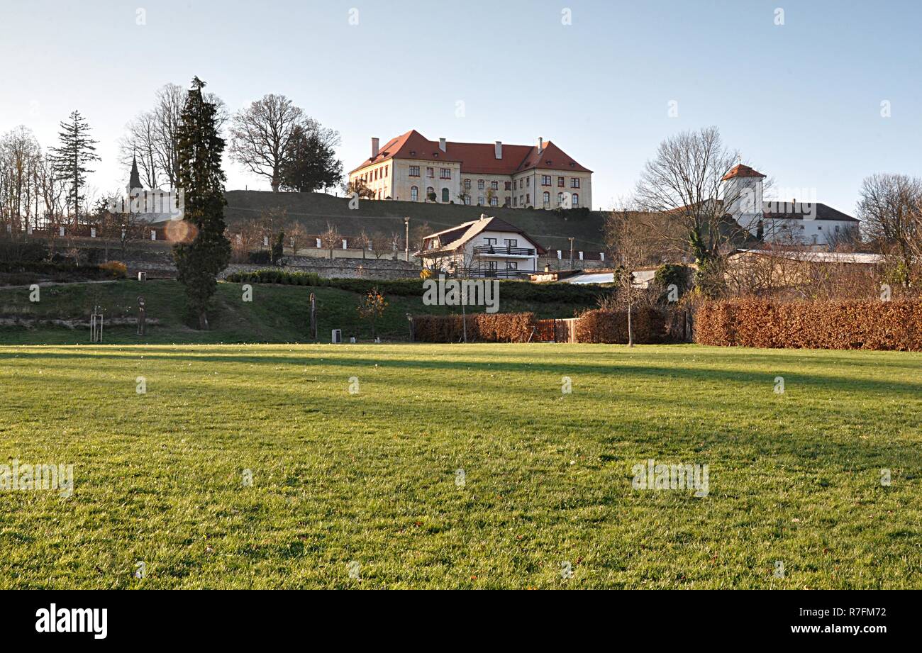 old park and castle Kunstat, Czech republic, Europe Stock Photo