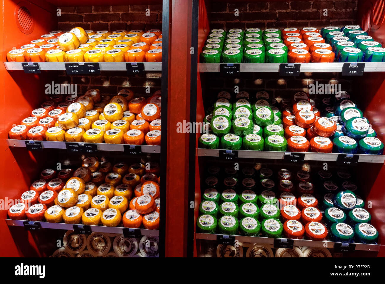 Traditional Dutch cheese shop in Amsterdam, Netherlands Stock Photo