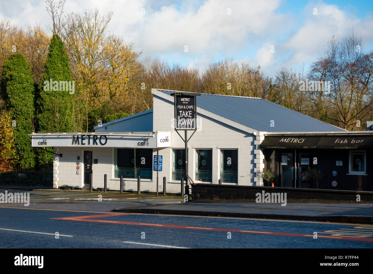 Metro Fish Bar on Manchester Road Bury Stock Photo