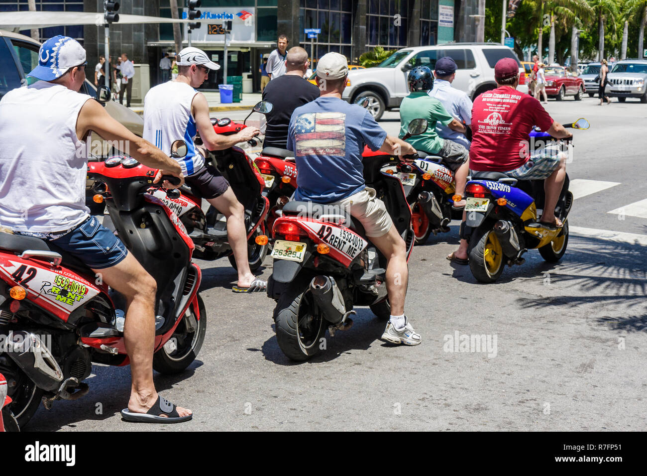 Miami Beach Florida,Washington Avenue,rental,motorcycle motorcycles