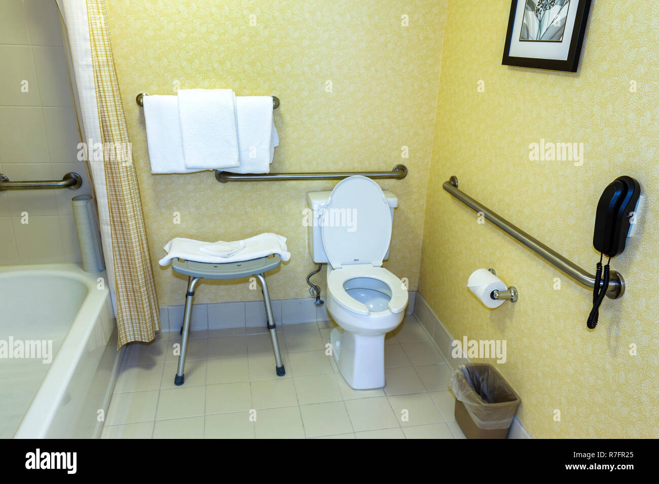 Florida Fort Ft. Lauderdale,Miramar,Residence Inn Marriott,chain,extended stay,motel,hotel,lodging,guest room,handicap,handicapped,wheelchair accessib Stock Photo