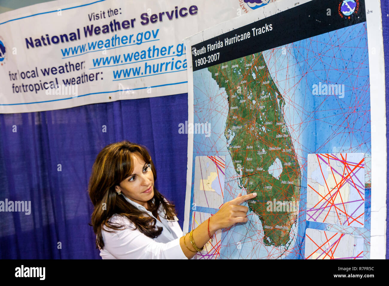 Miami Beach Florida,Miami Beach Convention Center,centre,Storm Prep Expo,free hurricane season,prepare,preparedness,preparation,raise awareness,exhibi Stock Photo