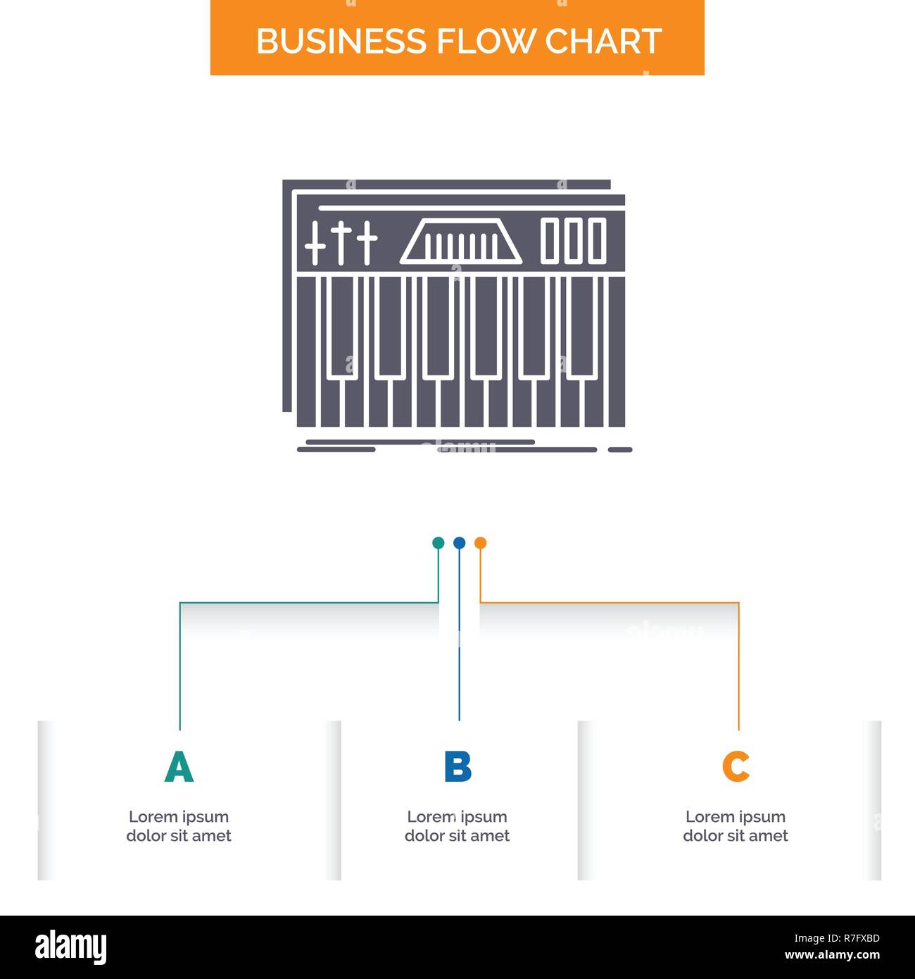 Controller, keyboard, keys, midi, sound Business Flow Chart Design with