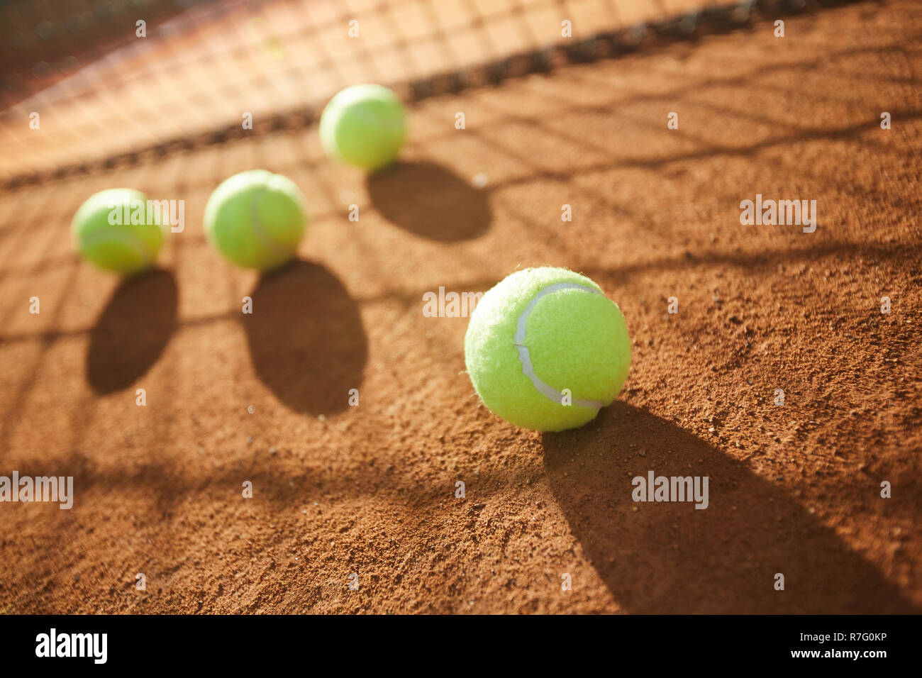 Balls on court Stock Photo Alamy