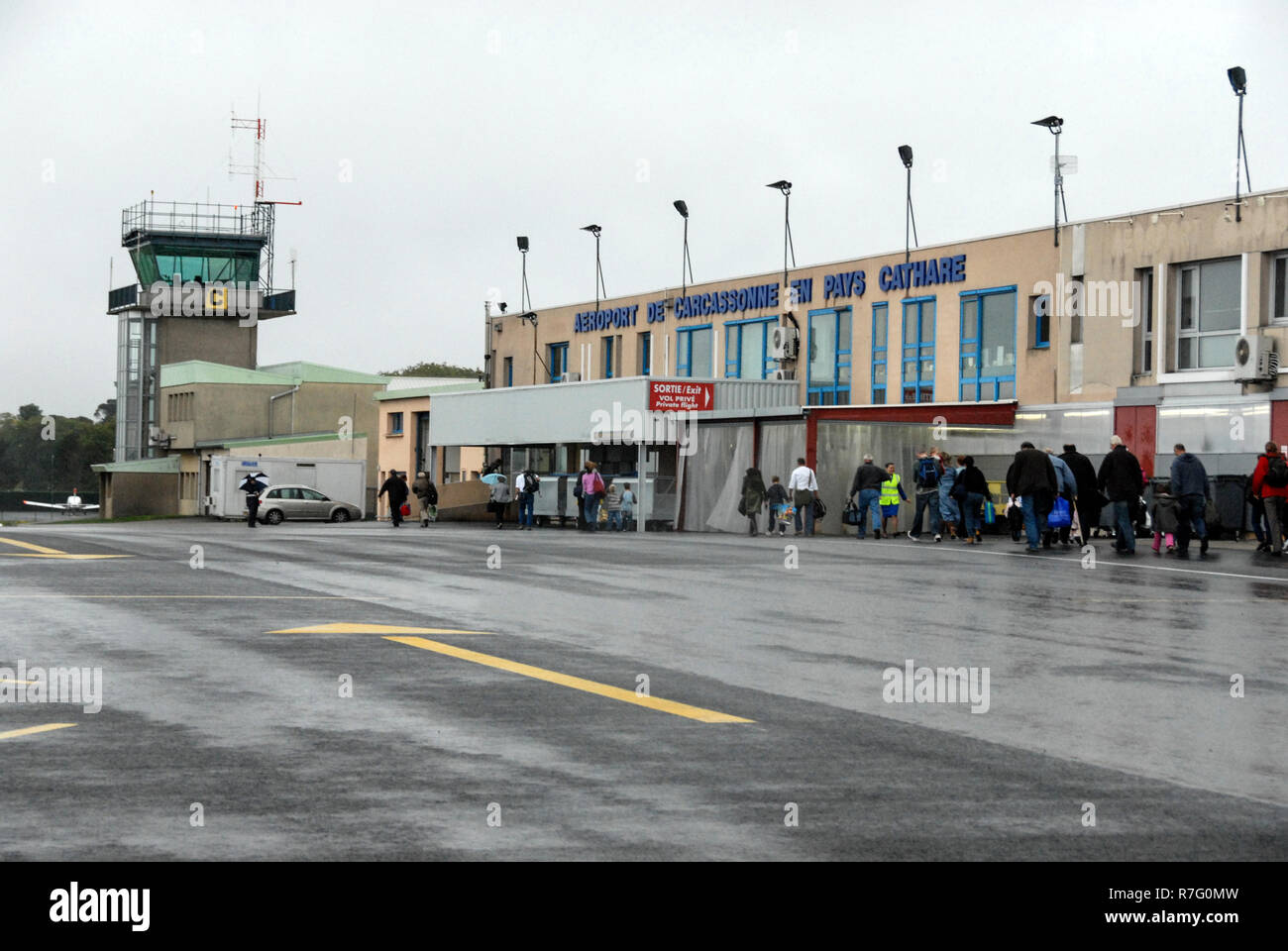 Carcassonne airport terminal france hi-res stock photography and