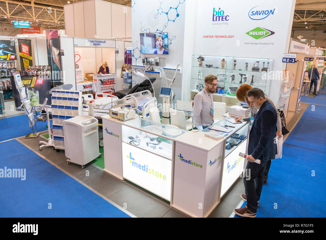 Kiev, Ukraine. October 5 2018. Dental exhibition, dental equipment