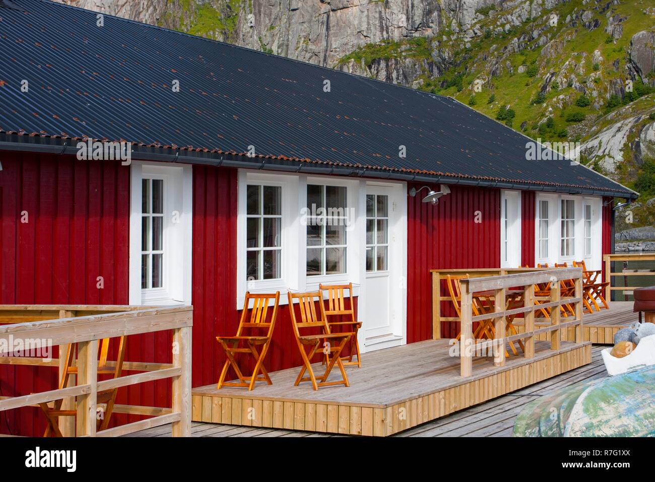 wooden house at the Lofoten archipelago, Reine, norway Stock Photo Alamy
