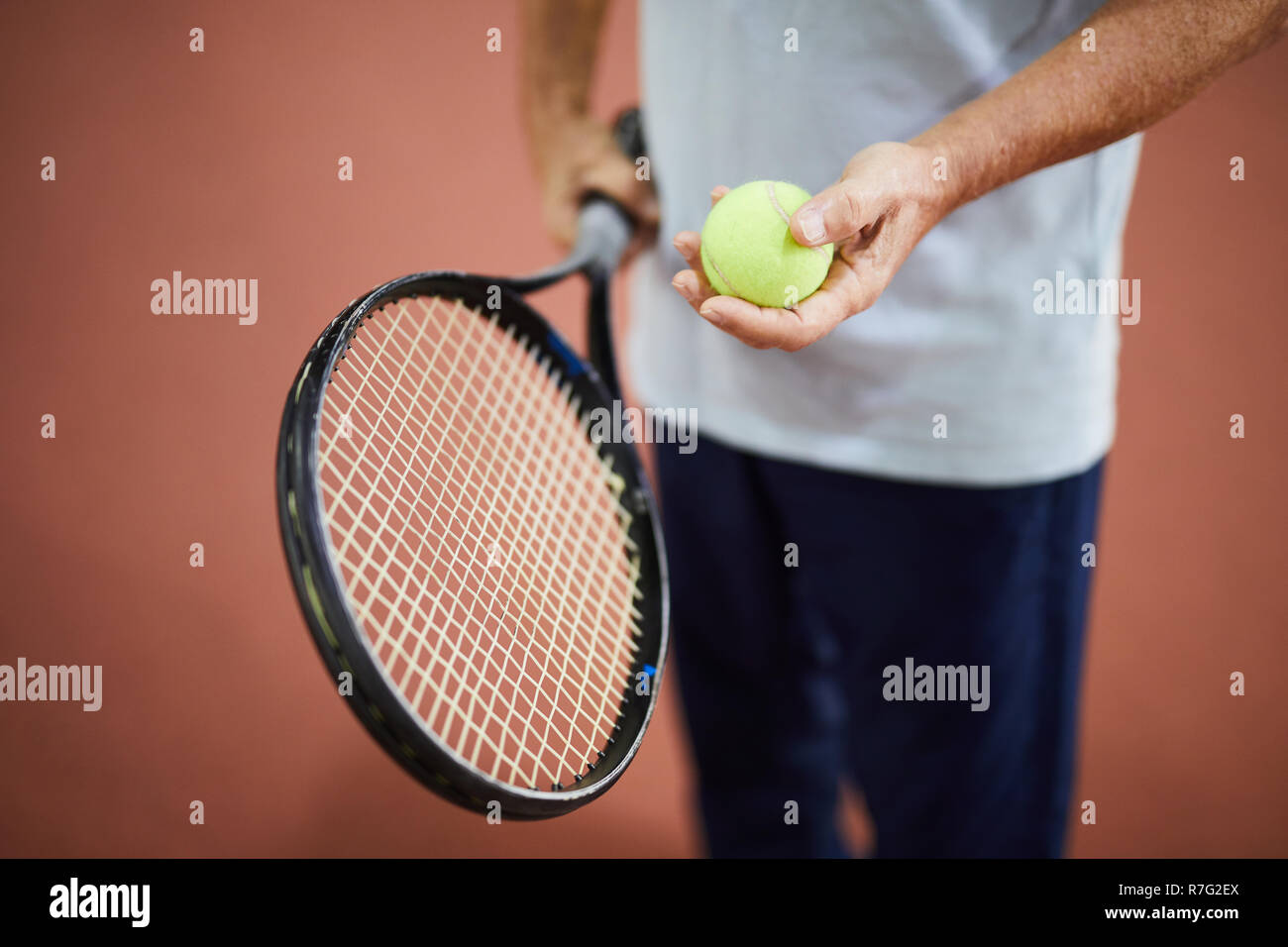 Equipment for tennis game Stock Photo