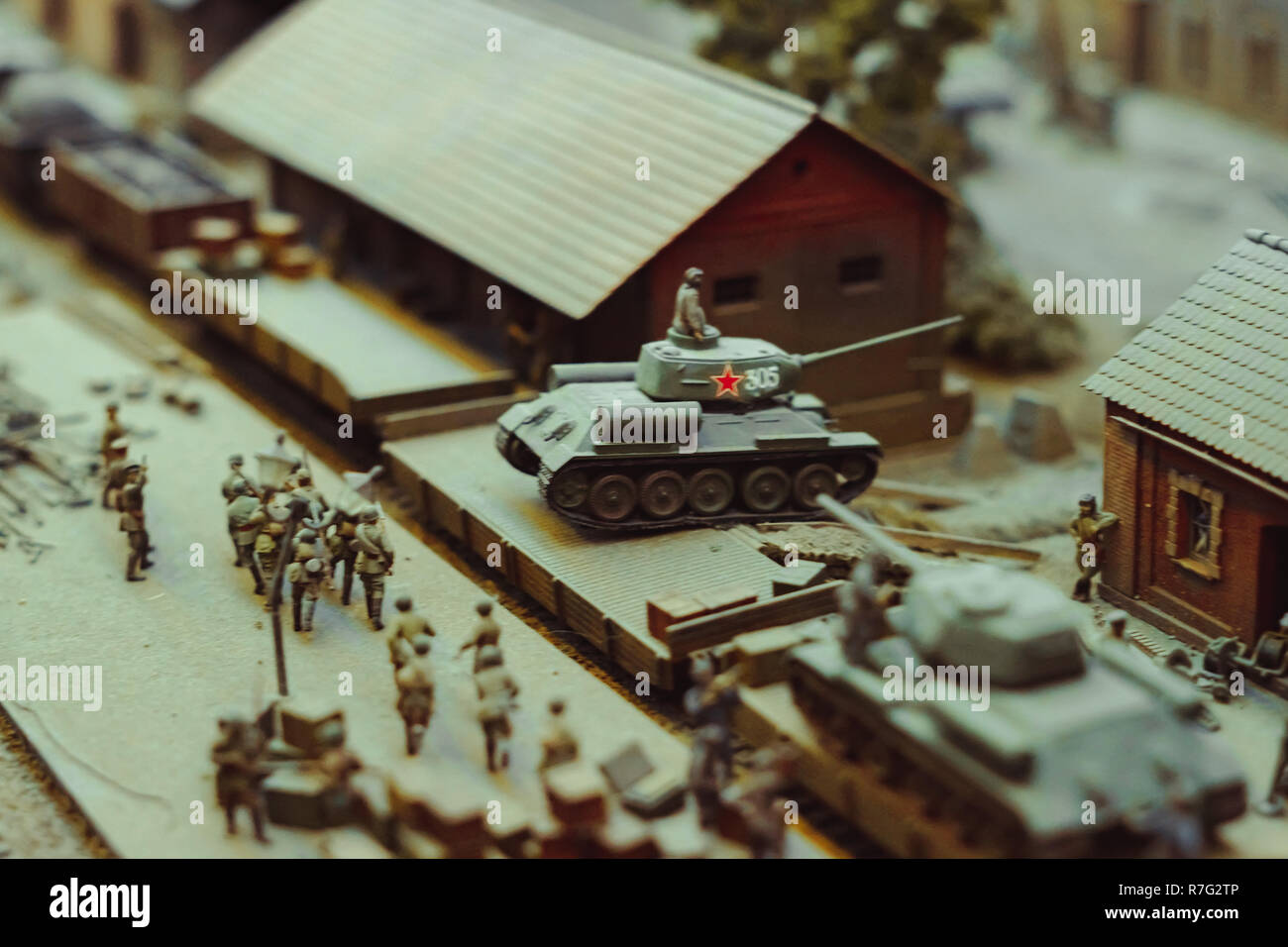 Novokuzneck, Russia - 26.07.2018: Wargaming miniatures depicting