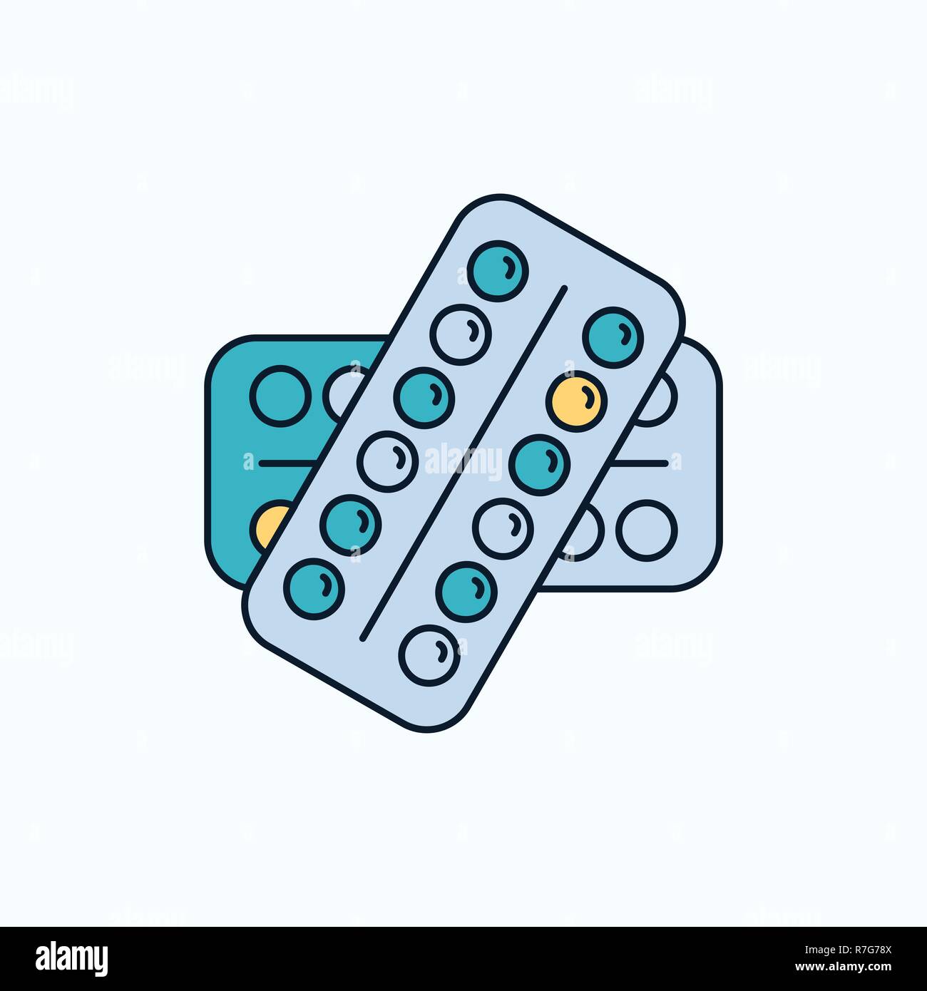 medicine, Pill, drugs, tablet, patient Flat Icon. green and Yellow sign and  symbols for website and Mobile appliation. vector illustration Stock Vector  Image & Art - Alamy