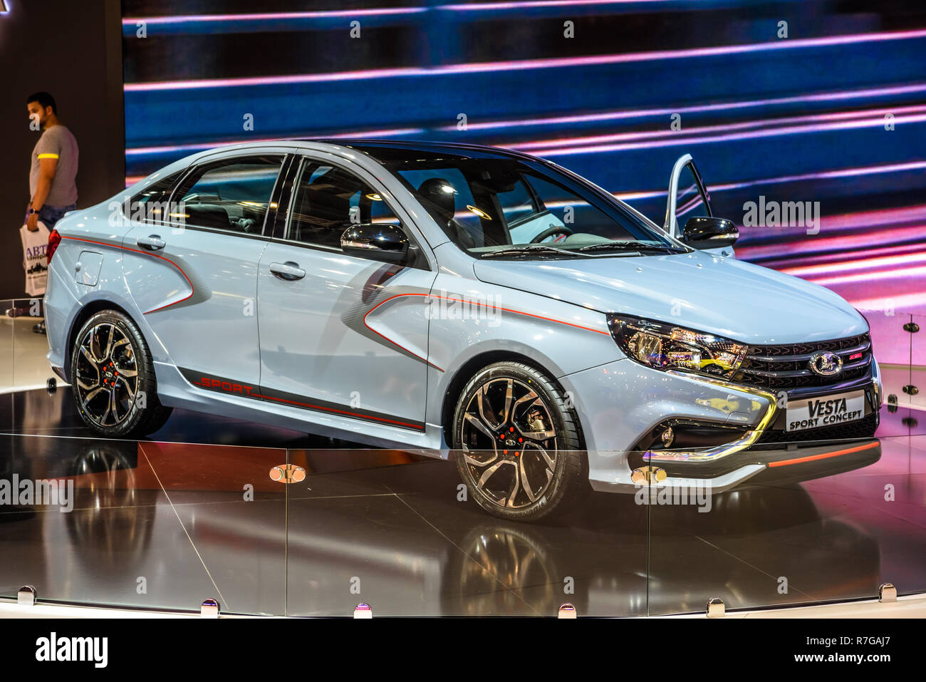 MOSCOW - AUG 2016: VAZ Lada Vesta Concept presented at MIAS Moscow  International Automobile Salon on August 20, 2016 in Moscow, Russia Stock  Photo - Alamy
