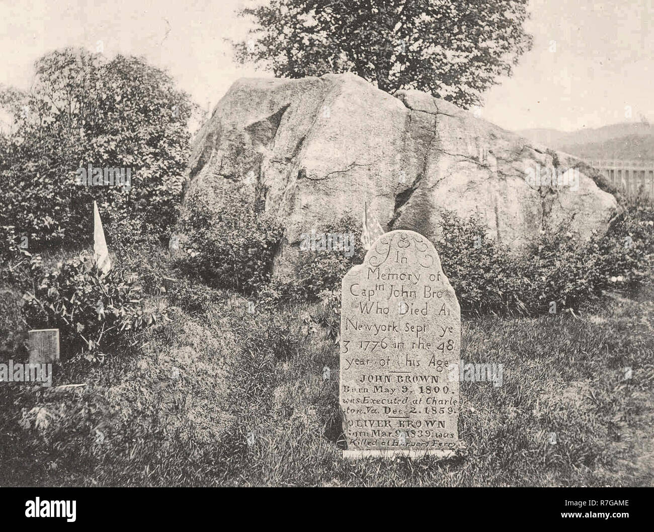 John Brown's Grave, Lake Placid, NY, 1897 Stock Photo