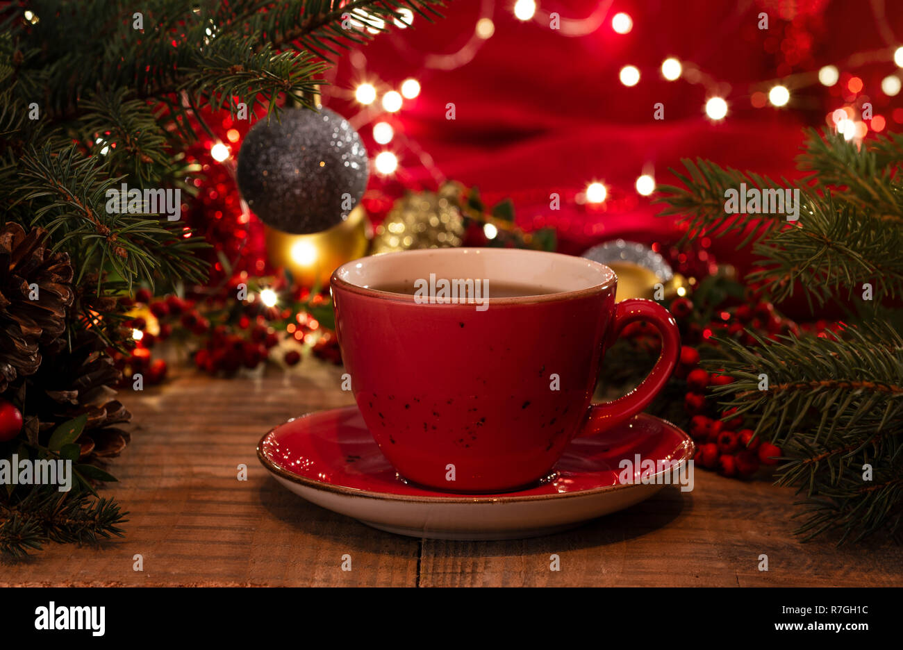 Christmas background, New Year concept, New Year decorative elements Stock Photo