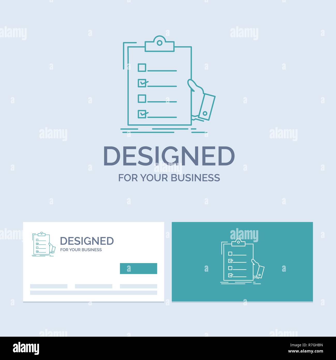 checklist, check, expertise, list, clipboard Business Logo Line Icon ...