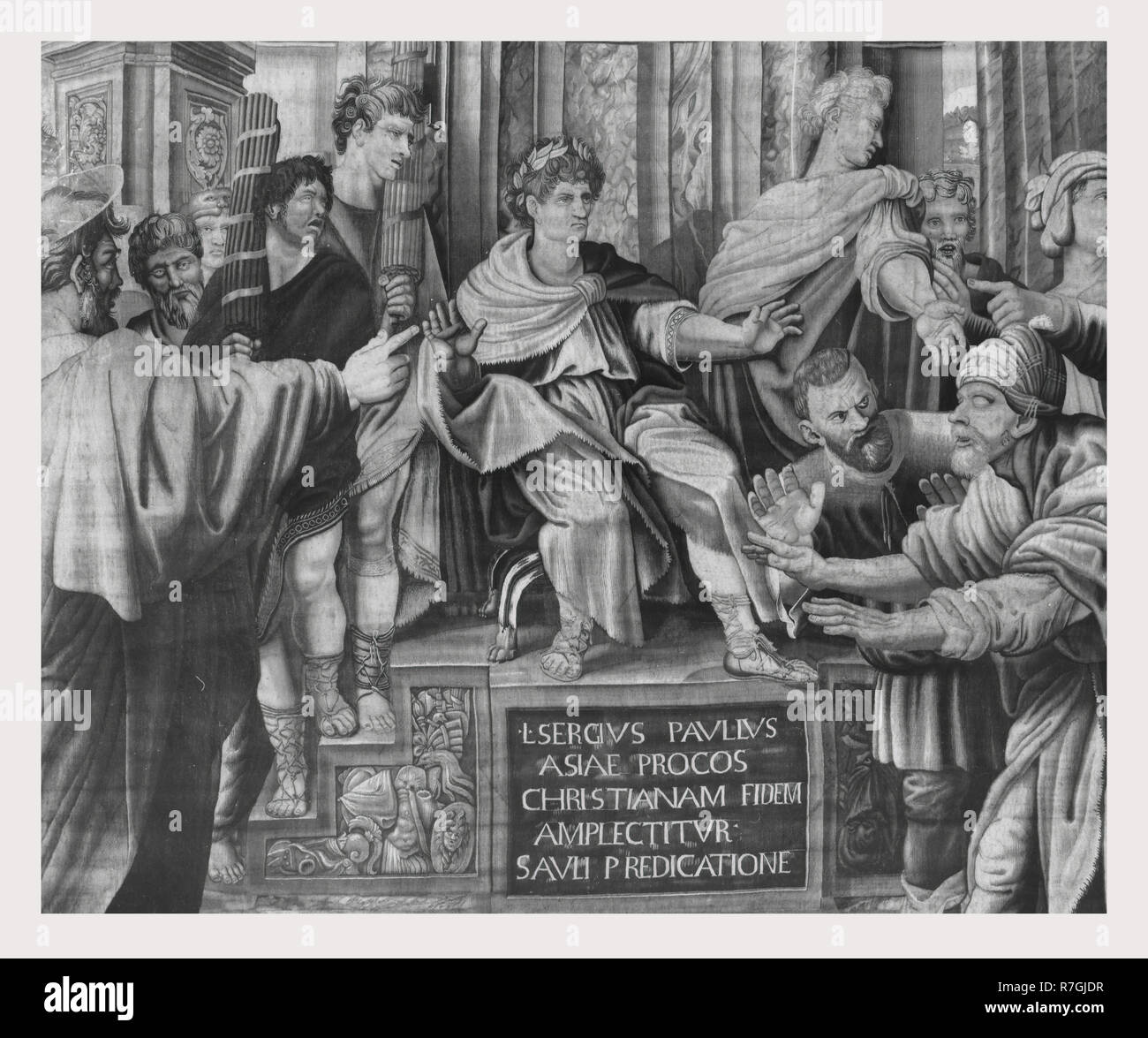 Sorcerer Elymas (Elymes, BarJesus) is struck blind by St. Paul Stock