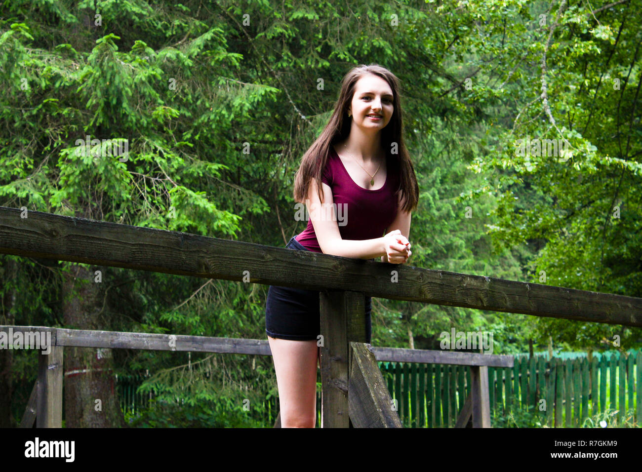 Girl on a bridge hi-res stock photography and images - Alamy