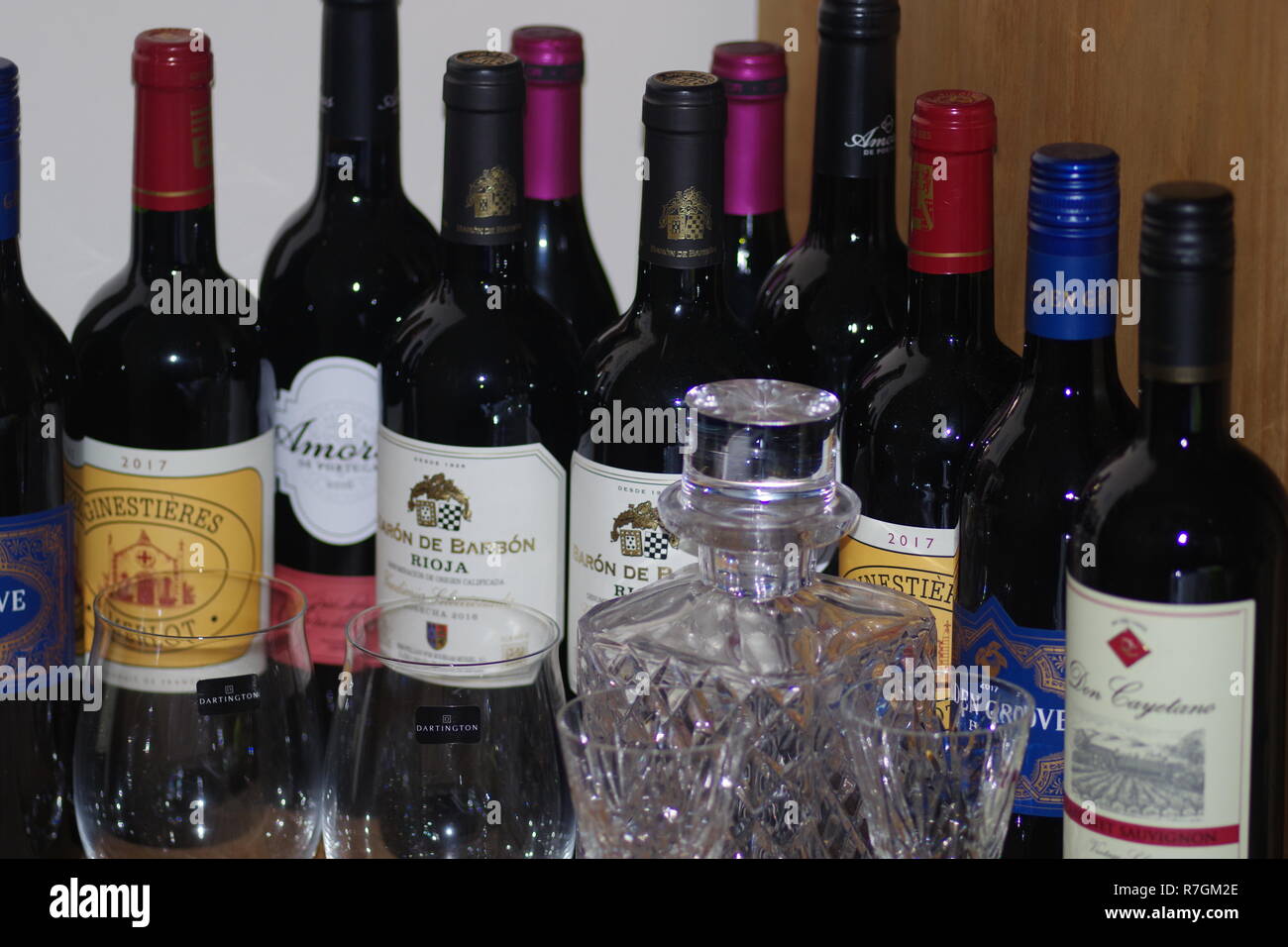 red wine collection