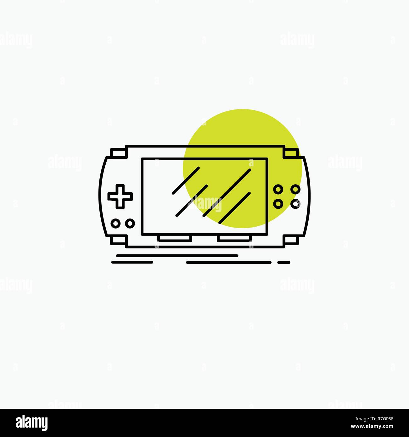 Console, device, game, gaming, psp Line Icon Stock Vector