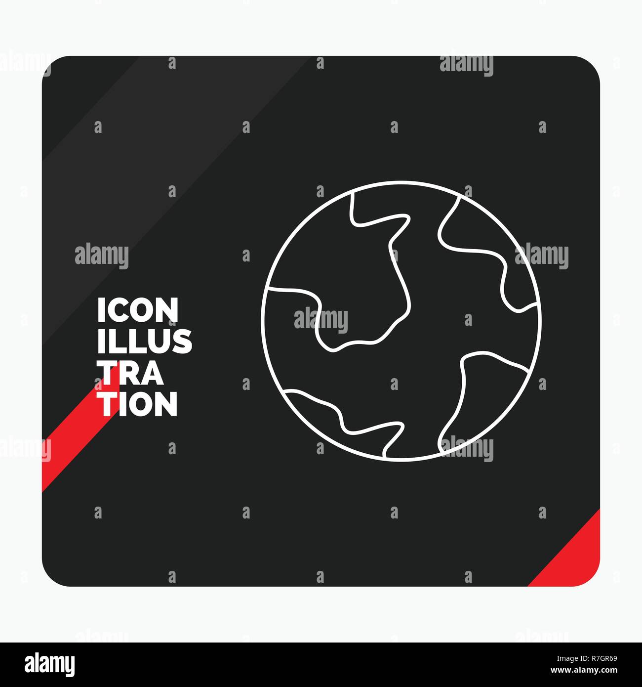 Red and Black Creative presentation Background for earth, globe, world