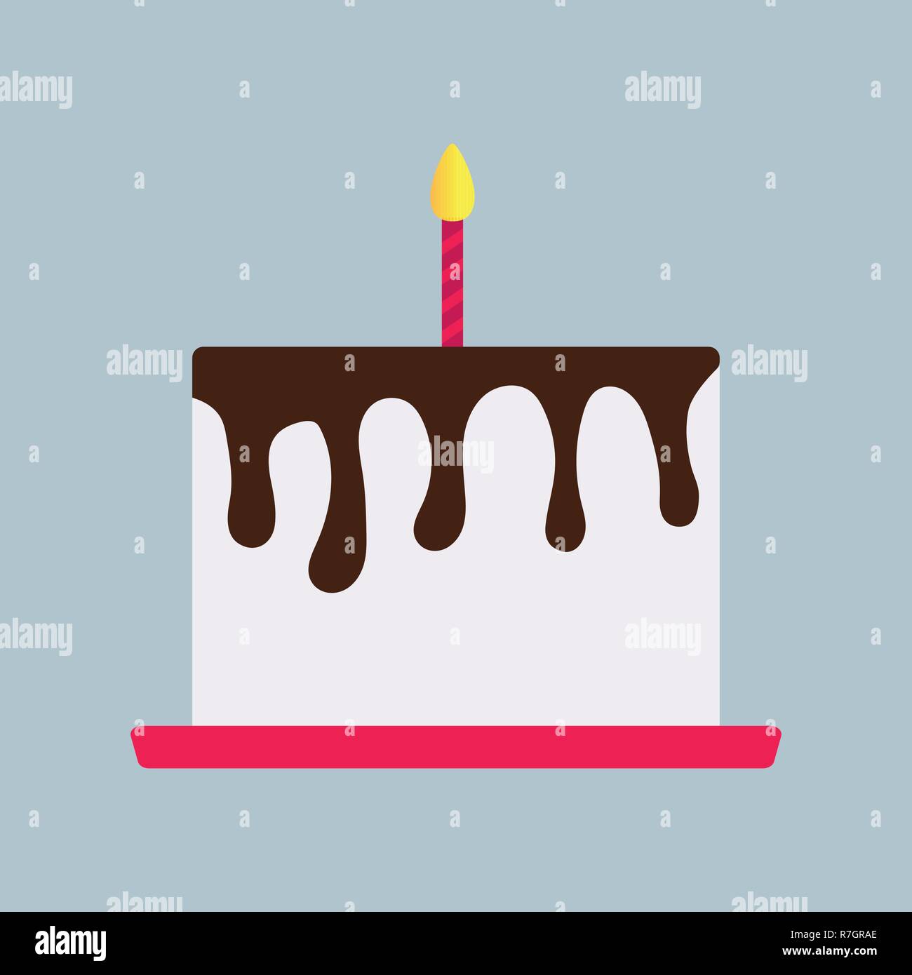 Wedding cake vector illustration with chocolate vector icon Stock Vector