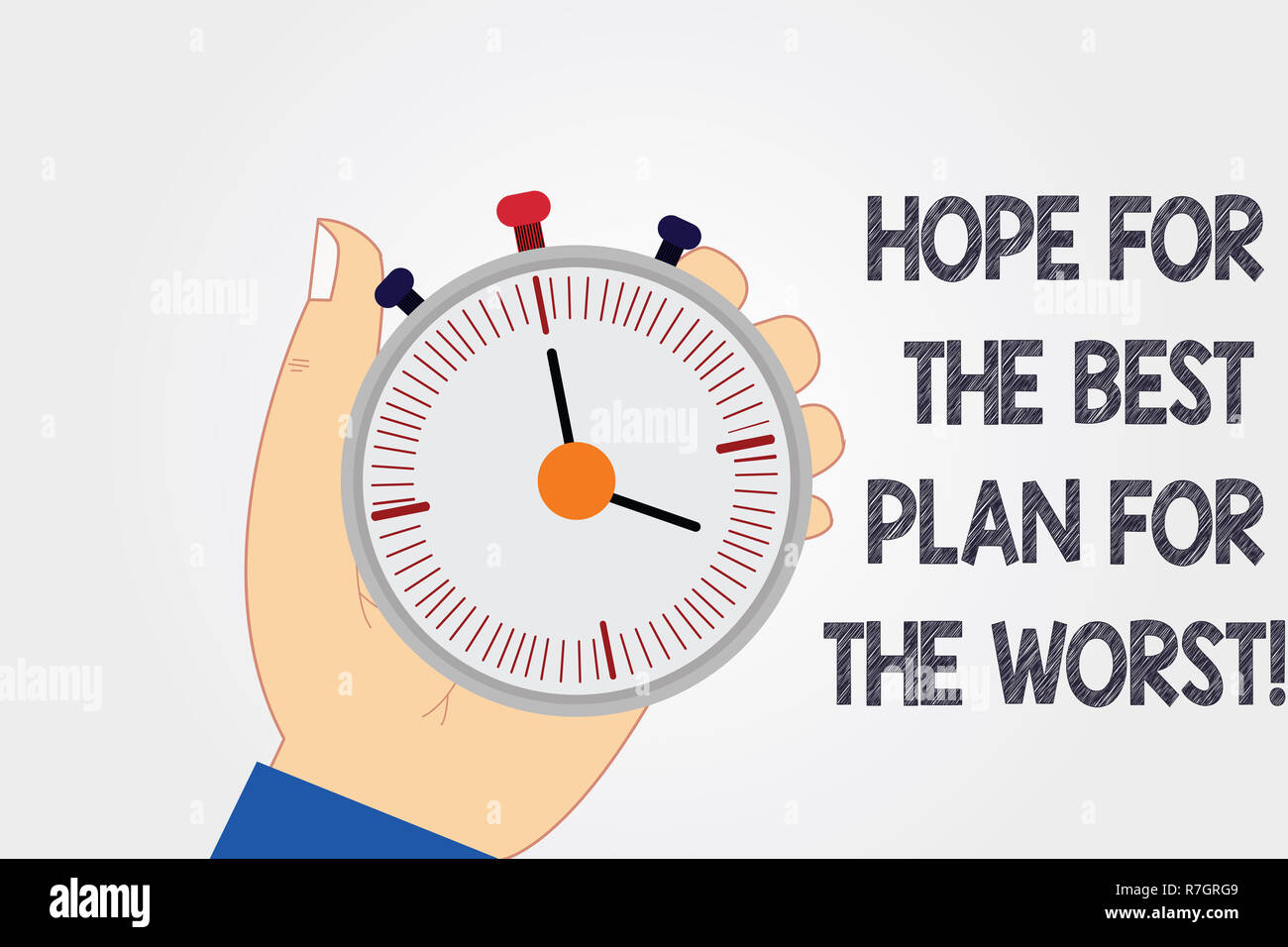 Handwriting text writing Hope For The Best Plan For The