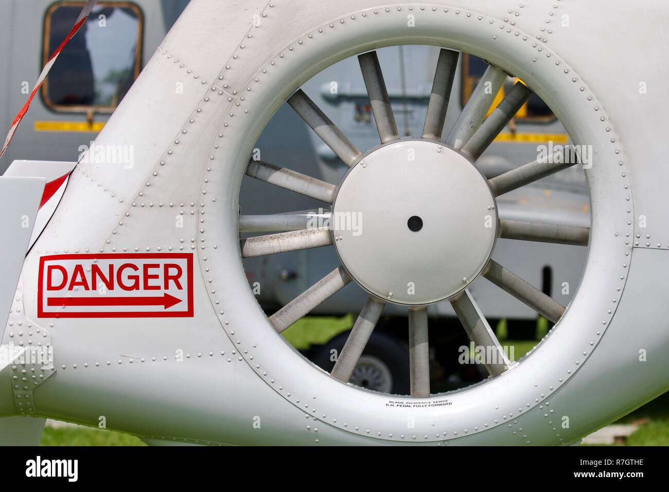 Fenestron tail rotor of a Gazelle helicopter Stock Photo Alamy