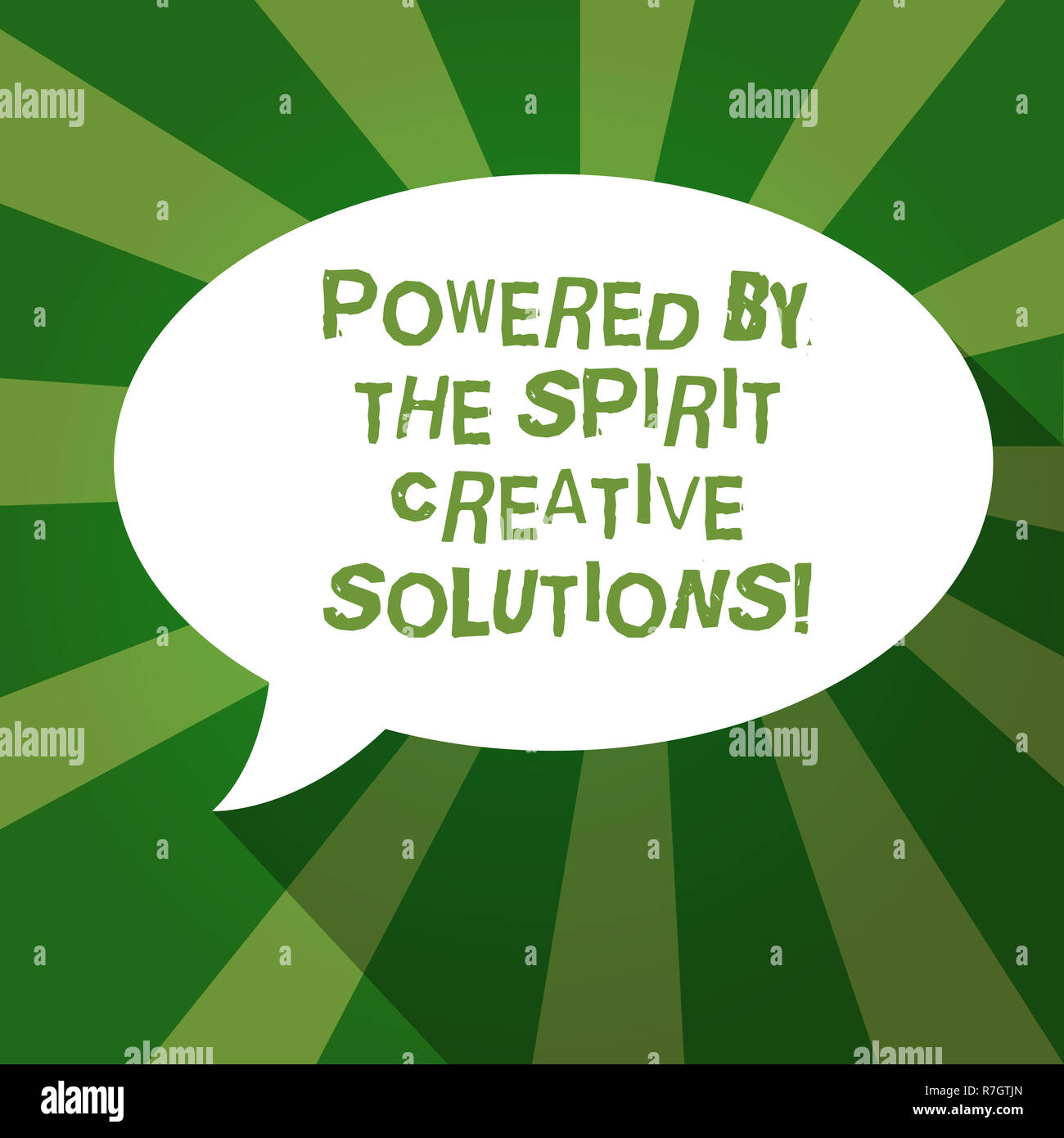 Text sign showing Powered By The Spirit Creative Solutions. Conceptual