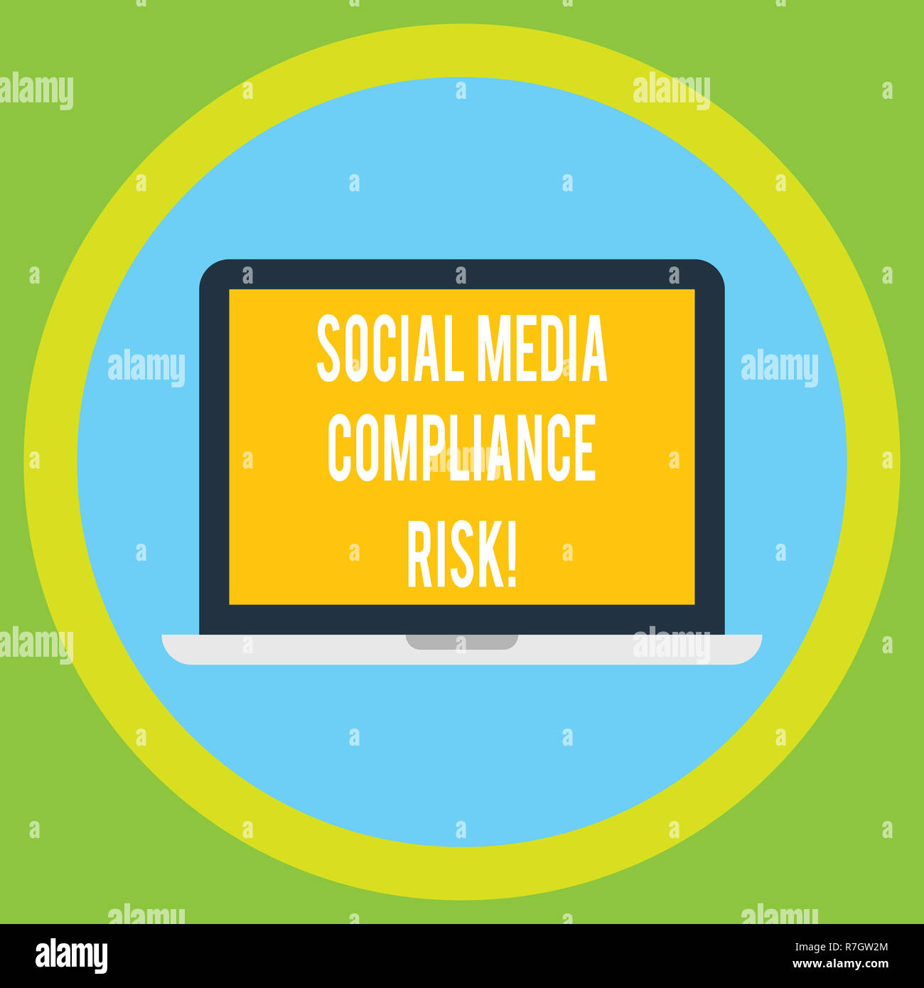 Handwriting text Social Media Compliance Risk. Concept meaning Risks