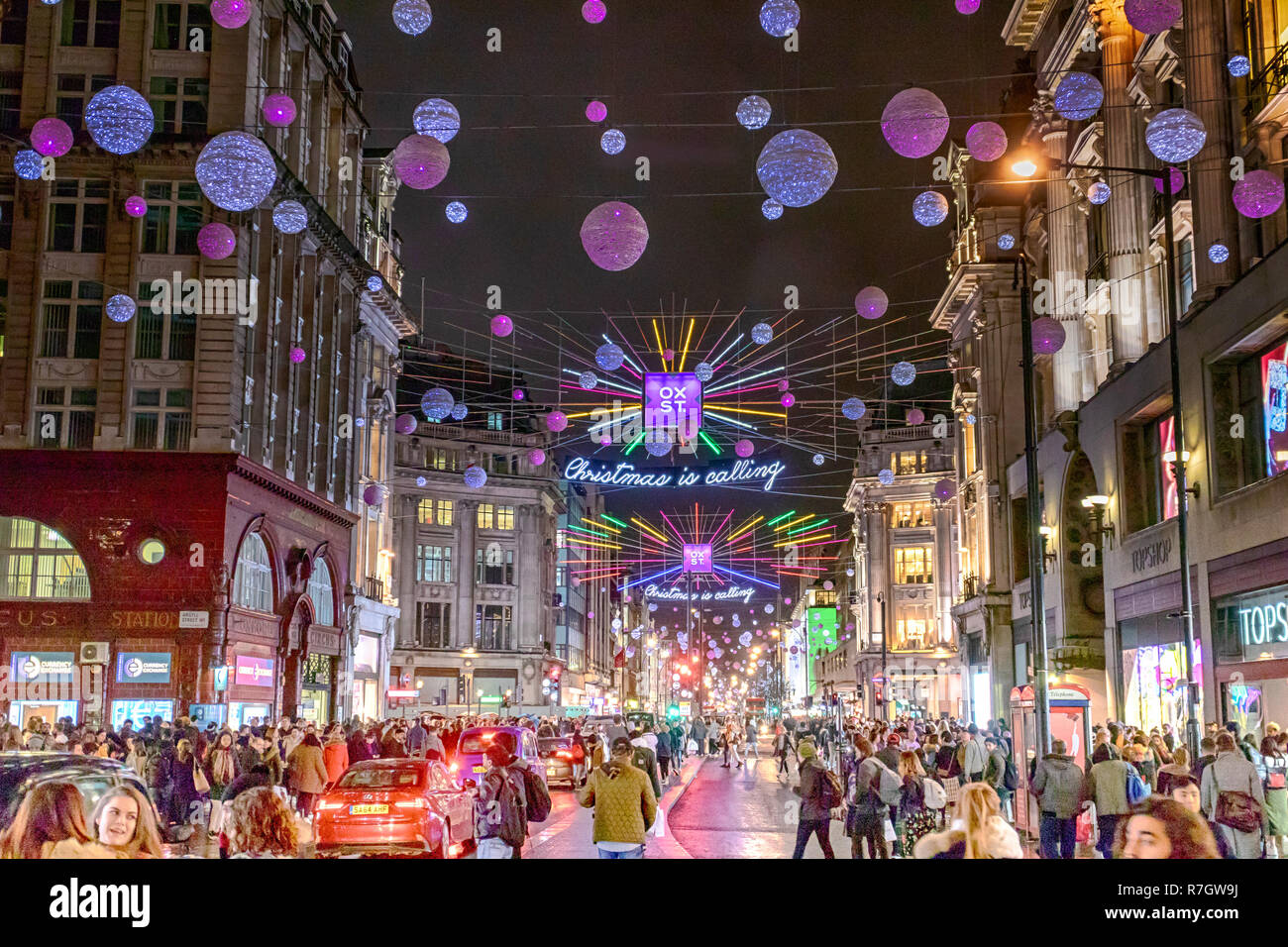 Christmas Lights in London, UK Stock Photo Alamy