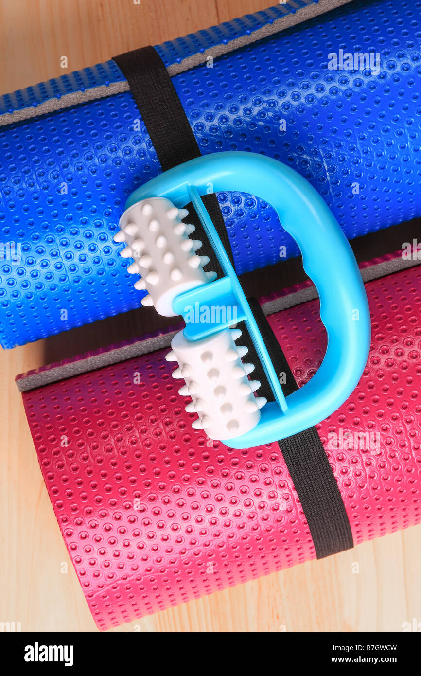 Set for the treatment of cellulite. Fitness foam roller, ideal for self