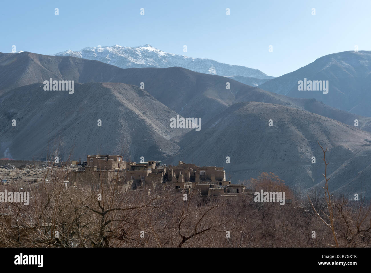View of Panjshir Valley, Panjshir Province, Afghanistan Stock Photo